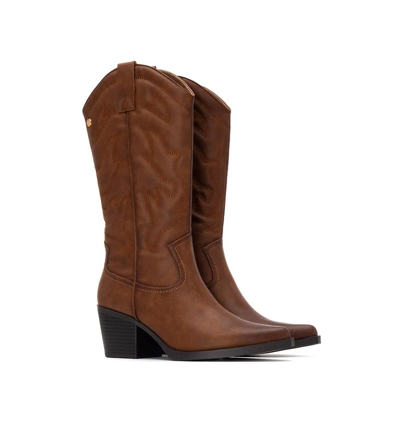 Women's Embroidered Italian Western Boots By Xti