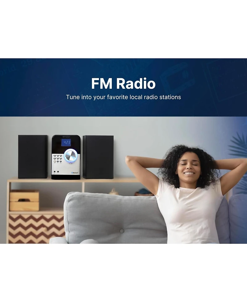 Emerson Es-4000 Bluetooth Stereo System with Usb MP3, Cd Player and Fm Radio