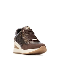 Women's Side Zipper Wedge Sneakers By Xti