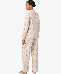 Lauren Ralph Women's Long Sleeves Notch Collar Pajama Set