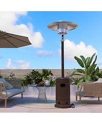 Pamapic 48000 Btu Outdoor Propane Patio Heater with Cover and Wheels