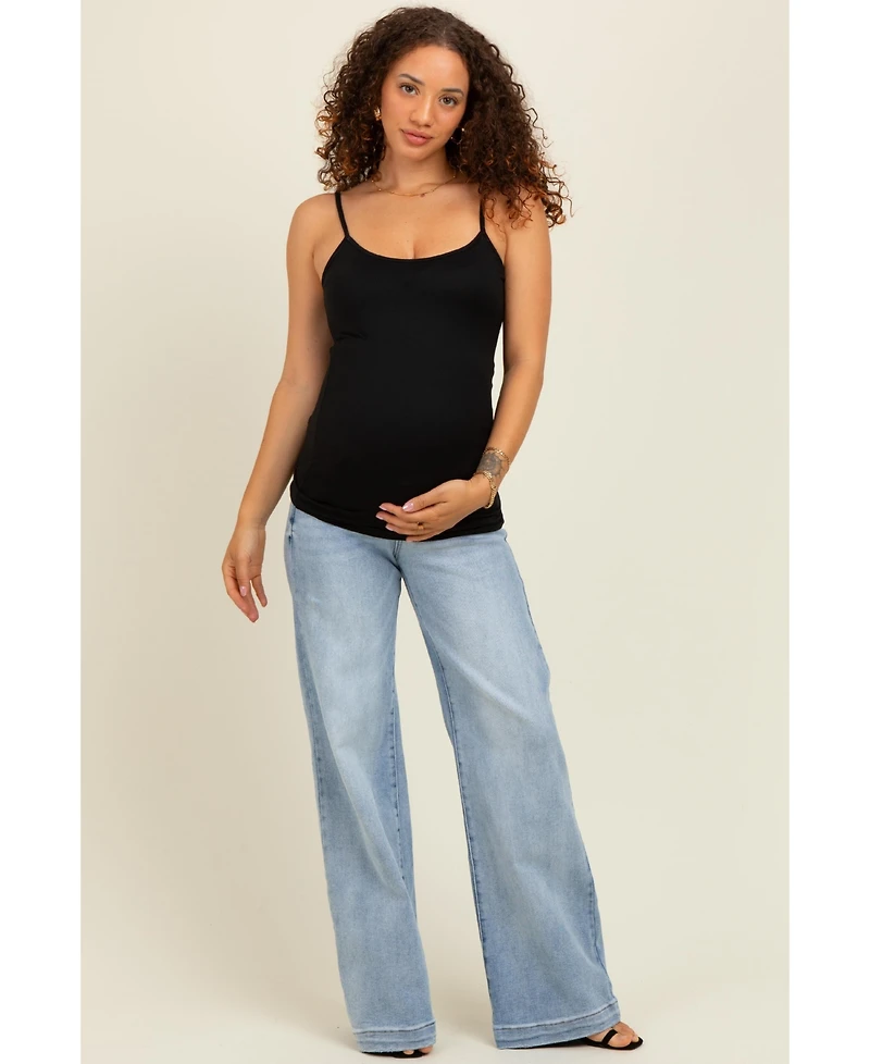 Pinkblush Maternity Light Blue Vintage Wash Wide Leg Jeans