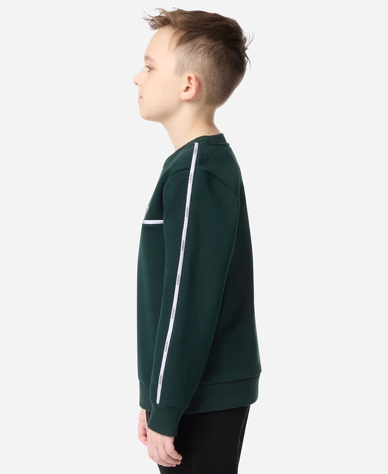 Lacoste Boys 8-20 Micro Taping Crewneck Sweatshirt