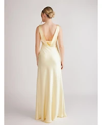 Six Stories Cowl Back Satin Bridesmaid Dress