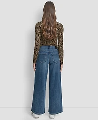Dkny Jeans Women's High Rise Modern Wide Leg