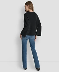 Dkny Jeans Women's High Low Hem Sweater