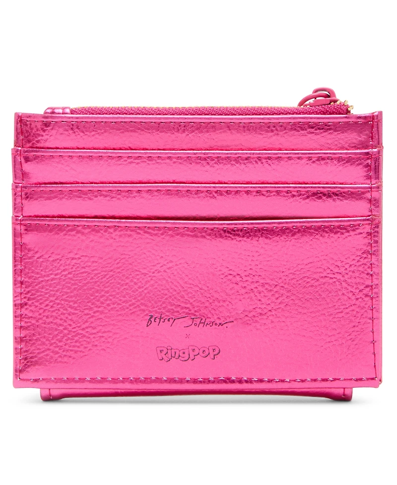 Betsey Johnson Thru Lick Thin Bifold Mini Wallet