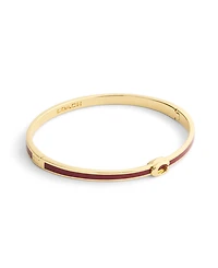 Coach Gold Plated Hinged Bangle Bracelets
