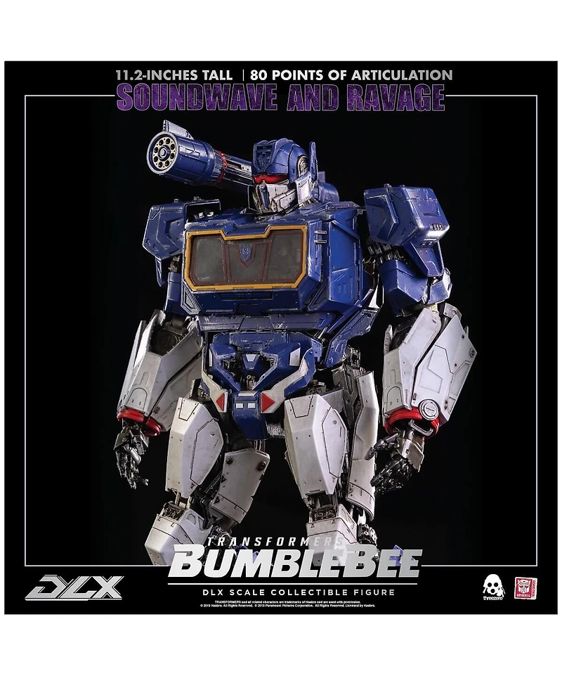 Transformers Soundwave and Ravage Collectible Figure Dlx Scale Collectible Figure | Transformers: Bumblebee | threezero