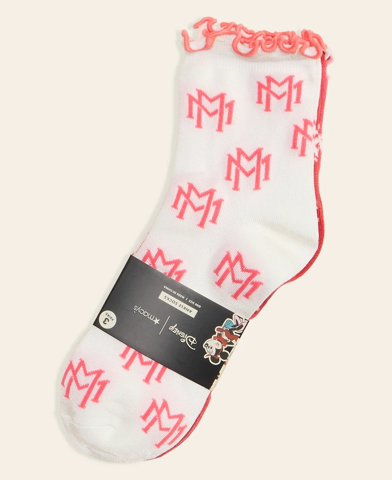 Disney | Macy's Women's Minnie Mouse 3-Pair Fashion Sock Gift Set, Macy's Exclusive