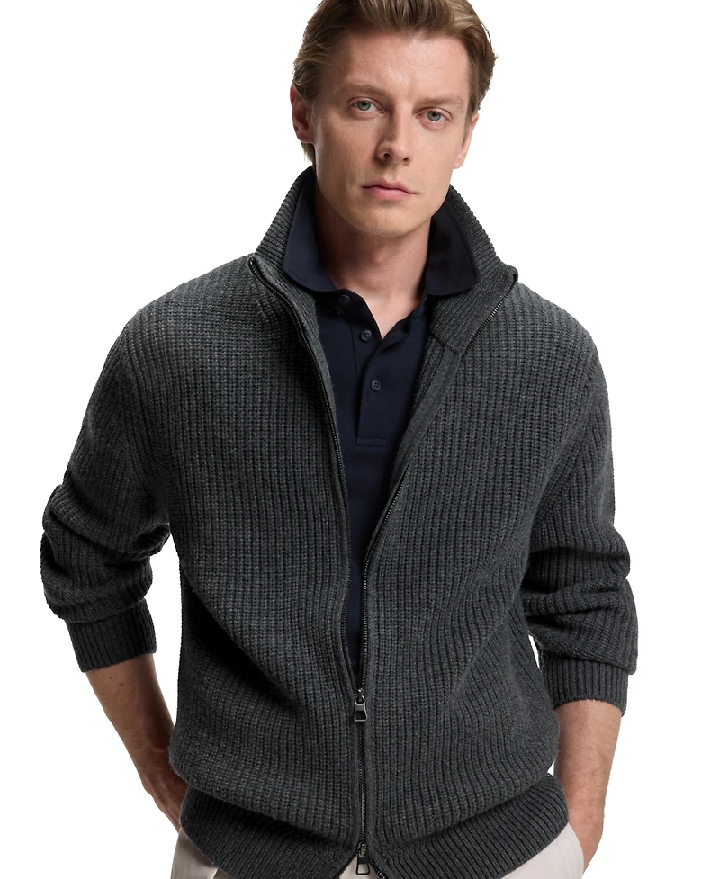 Boss by Hugo Men's Beckham x Wool Cashmere Zip-Up Cardigan