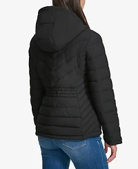 Tommy Hilfiger Women's Long Sleeves Hooded Puffer Jacket