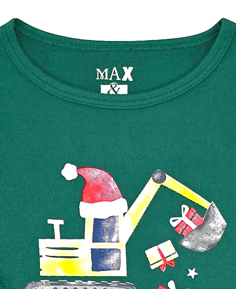 Max & Olivia Baby and Toddler Boys Snug Fit Holiday 3-Piece Pajama Set