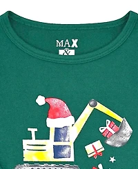 Max & Olivia Baby and Toddler Boys Snug Fit Holiday 3-Piece Pajama Set