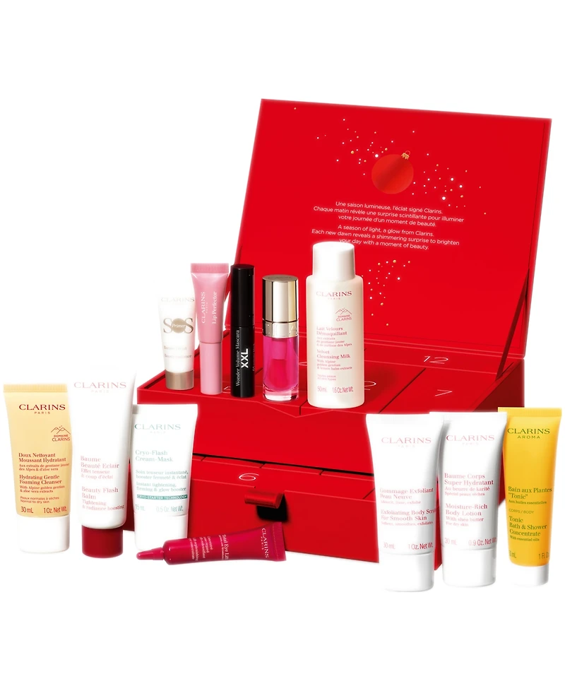 Clarins 12-Day Advent Calendar Skincare Set