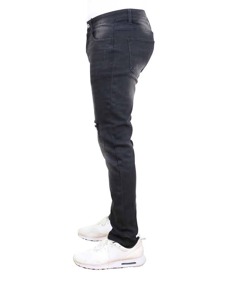 Blue Ice Men's Stretch Ripped Jeans