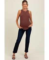 Pinkblush Maternity Navy Blue Classic Ankle Slim Straight Leg Jeans