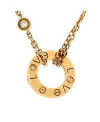 Pre-Owned Cartier 2 Diamonds Love Pendant Necklace