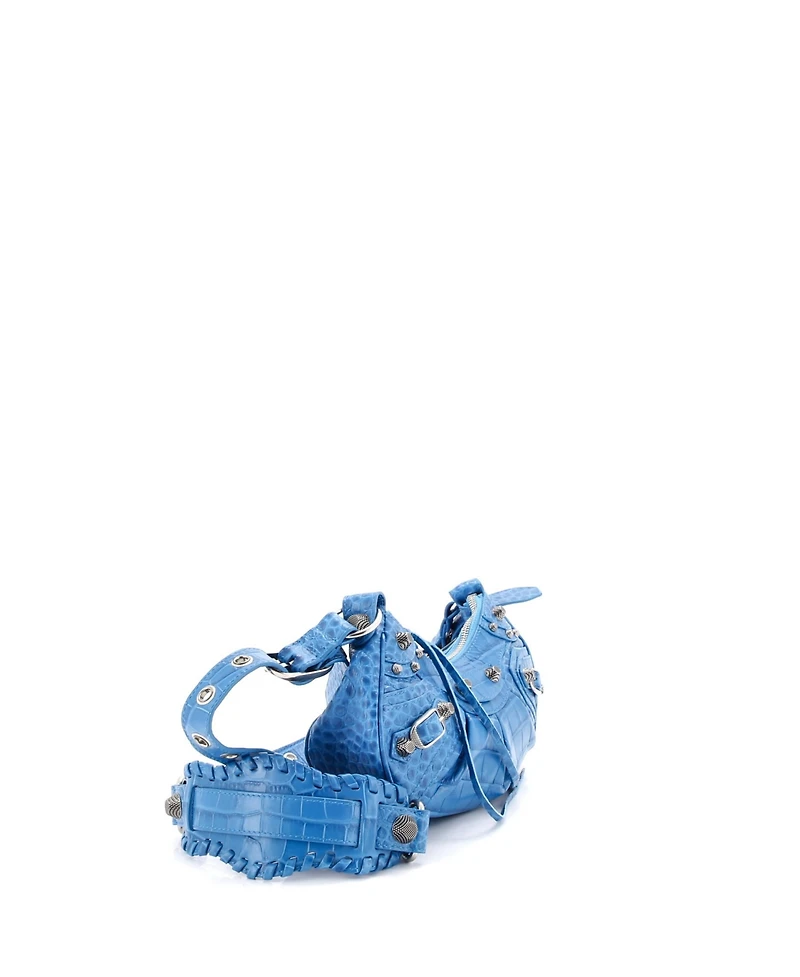 Pre-Owned Balenciaga Xs Le Cagole Giant Studs Shoulder Bag Embossed Leather