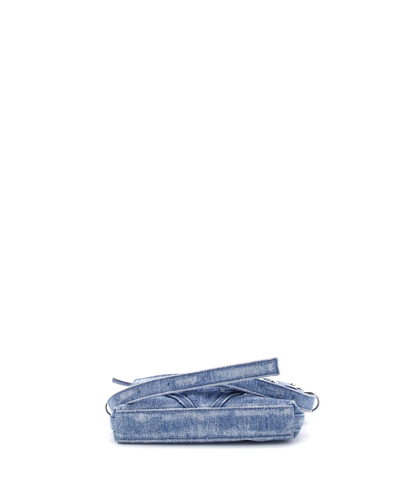Pre-Owned Givenchy Mini Voyou Shoulder Bag Denim