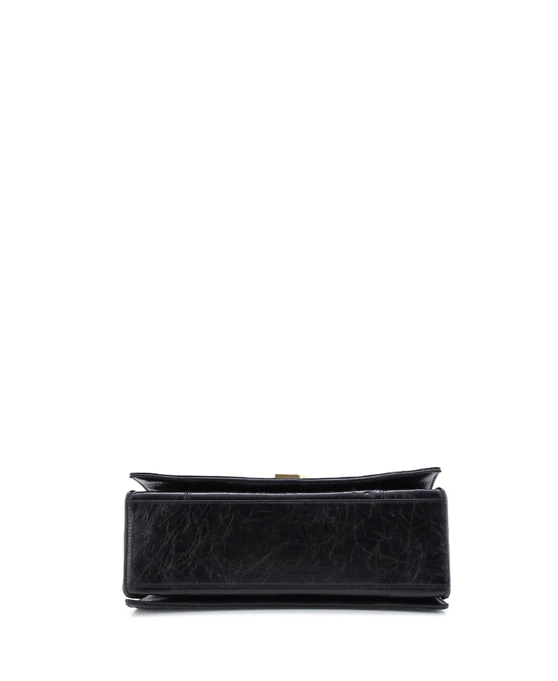 Pre-Owned Balenciaga Crush Chain Flap Bag Quilted Crushed Calfskin