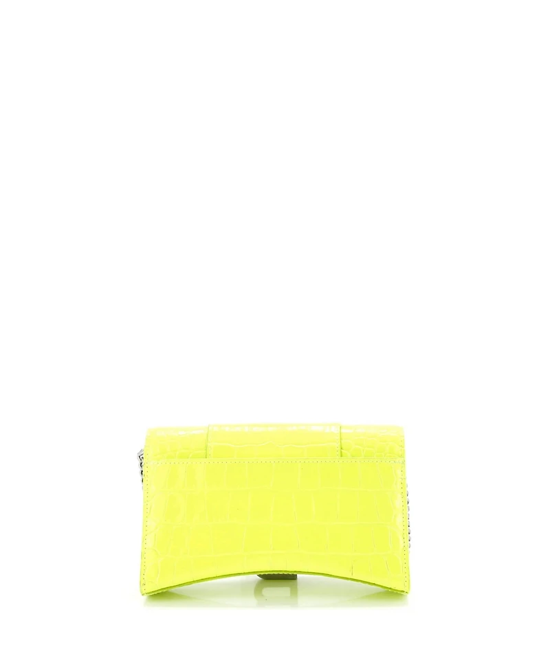 Pre-Owned Balenciaga Hourglass Chain Wallet Embossed Leather