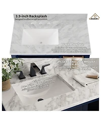 Casainc -Inch Solid Wood Bathroom Vanity with Matching Top and Ceramic Basin