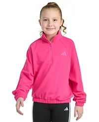 adidas Girls 8-16 Mock Neck Quarter Zip Training Sweatshirt