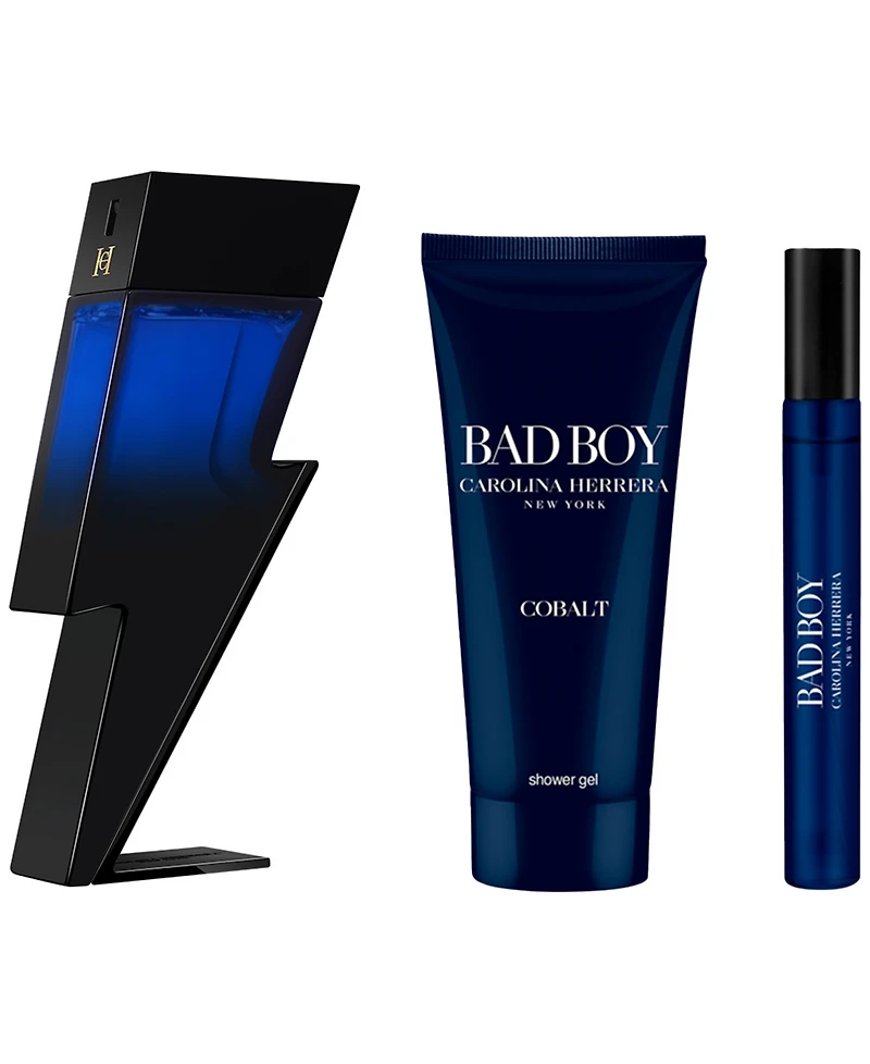 Carolina Herrera Men's 3-Pc. Bad Boy Cobalt Elixir Fragrance Gift Set