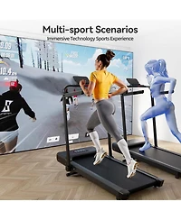 DeerRun 3-in-1 treadmill w/ handlebar. 300LB cap, 3.0HP motor, Led display