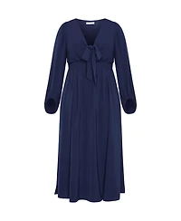City Chic Women's Ivanna V Neck Maxi Dress