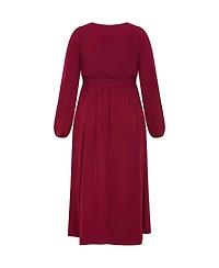 City Chic Women's Ivanna V Neck Maxi Dress