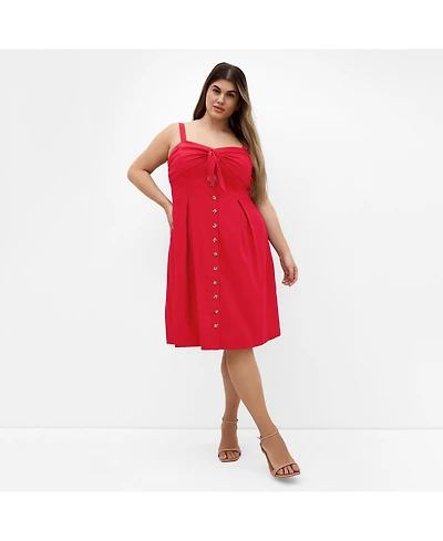 City Chic Women's Sweetly Tied Midi Dress