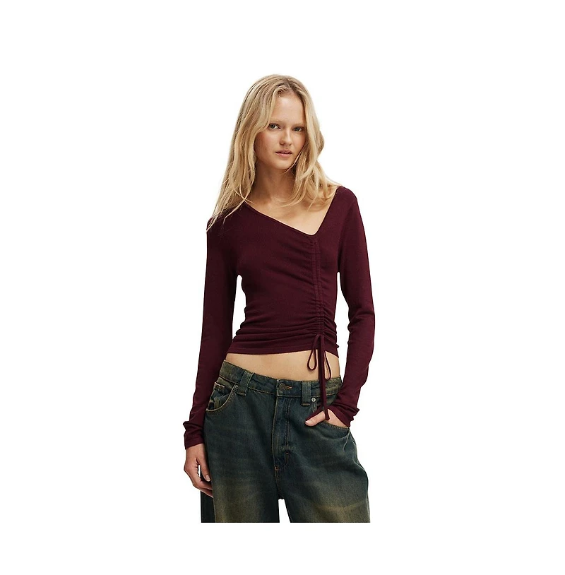 Cotton On Women's Asymmetric Ruched Knit