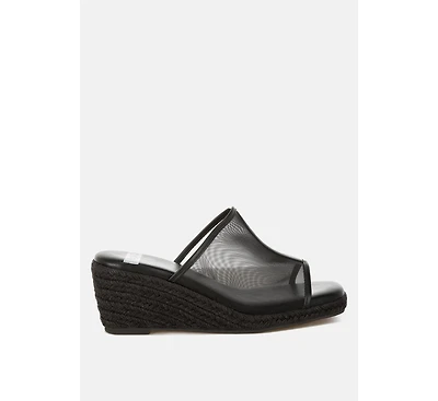 Rag & Co Seraphine Breathable Mesh Slip-On Wedges Women