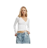 Cotton On Women's Asymmetric Ruched Knit