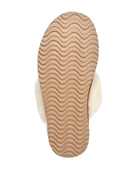 French Connection Women's Fur Band Open Slipper