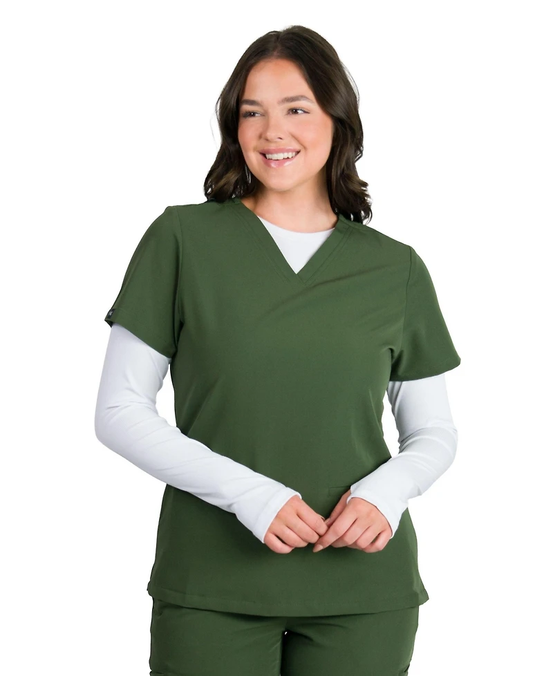 Medgear Sofia Women's Slim Scrubs Top with 3 Pockets