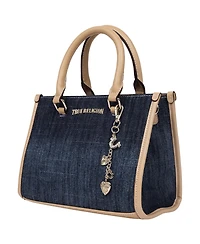 Horseshoe Dangle Colored Denim Tote