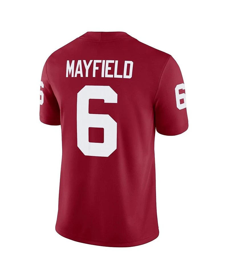 Jordan Men's Baker Mayfield Crimson Oklahoma Sooners Alumni Player Game Jersey