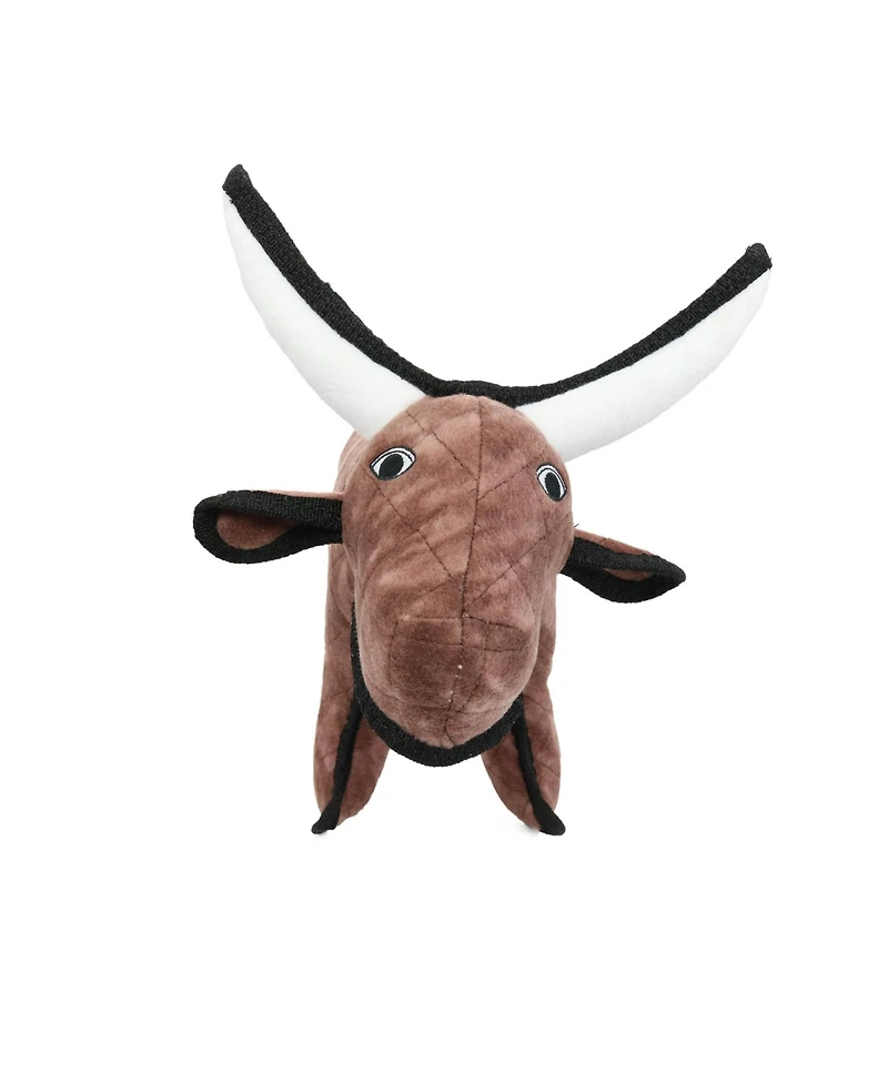 Tuffy Medium Barnyard Bull, Durable Plush Dog Toy