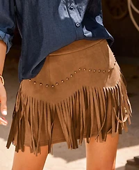Cupshe Women's Western Whim Mini Skirt