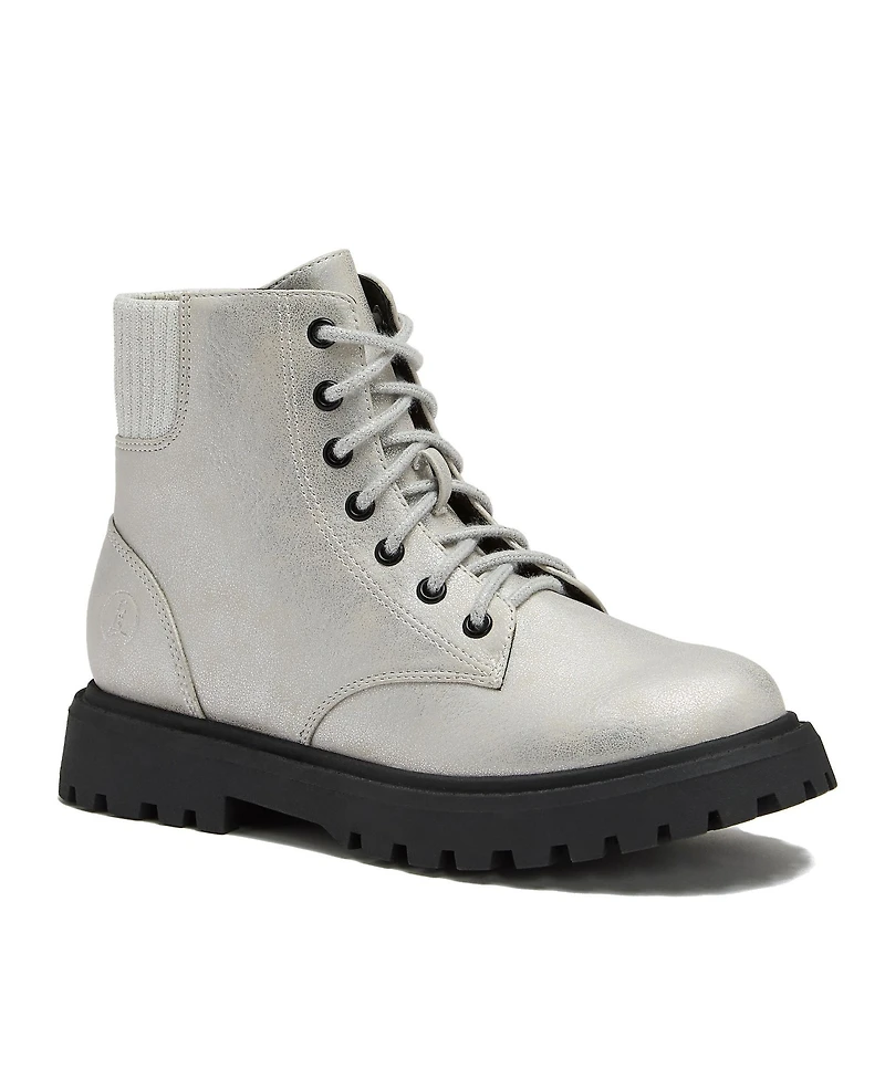 Lands' End Girls Zip Up Lugged Boots