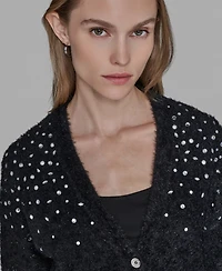 Karl Lagerfeld Paris Women's V-Neck Cardigan