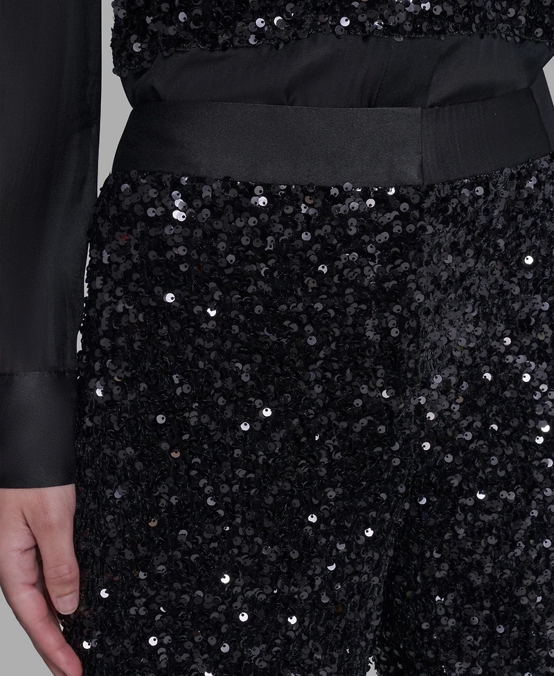 Karl Lagerfeld Paris Women's Sequin Detail Pants