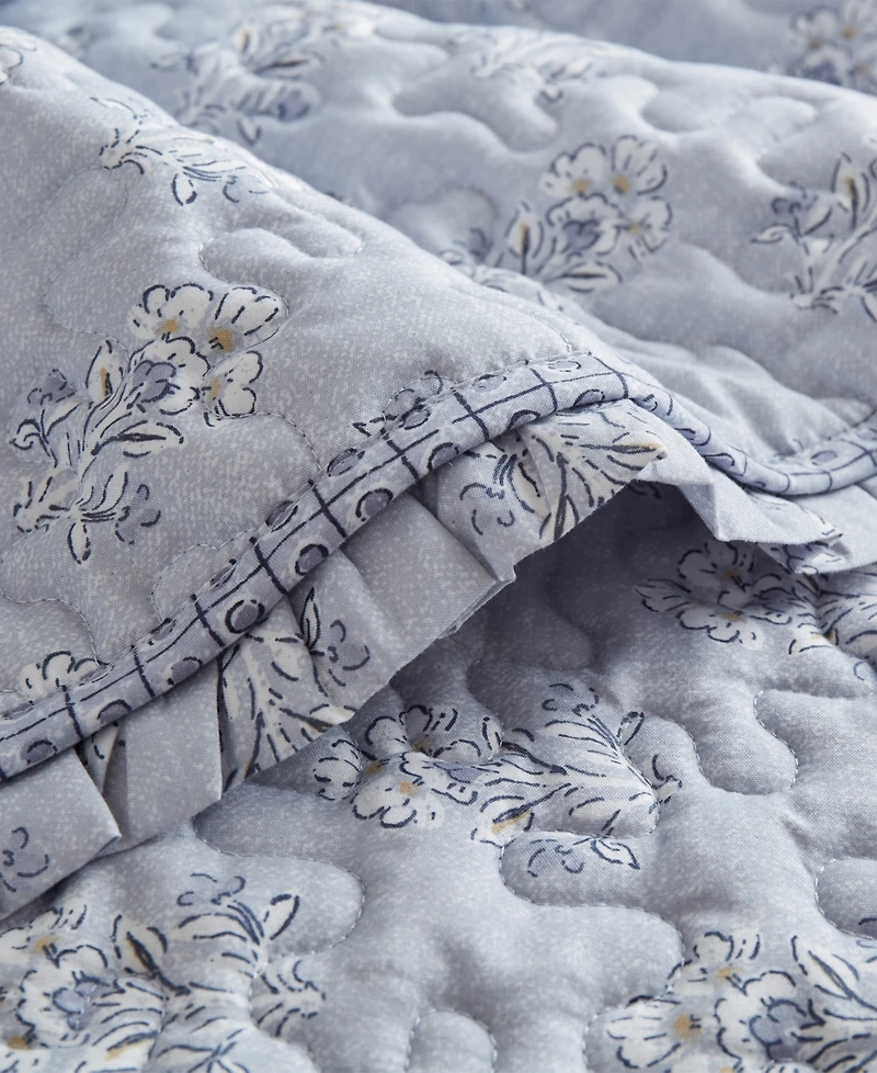 Madison Park Linwood Ruffle Printed 3-Pc. Quilt Set, Queen