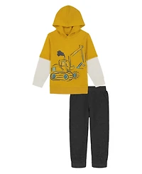 Kids Headquarters Boys 4-7 2-Piece Long Sleeve Hoodie and Joggers set