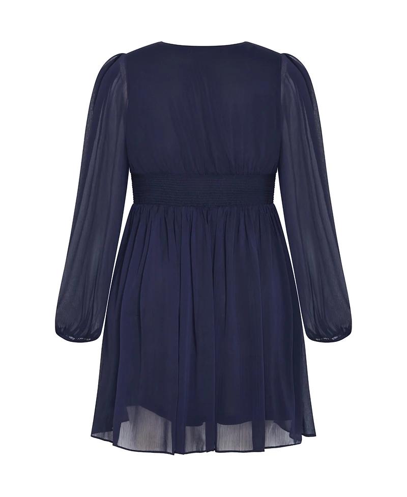 City Chic Women's Serina V Neck Mini Dress