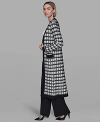 Karl Lagerfeld Paris Women's Duster Long Sleeve Cardigan Sweater