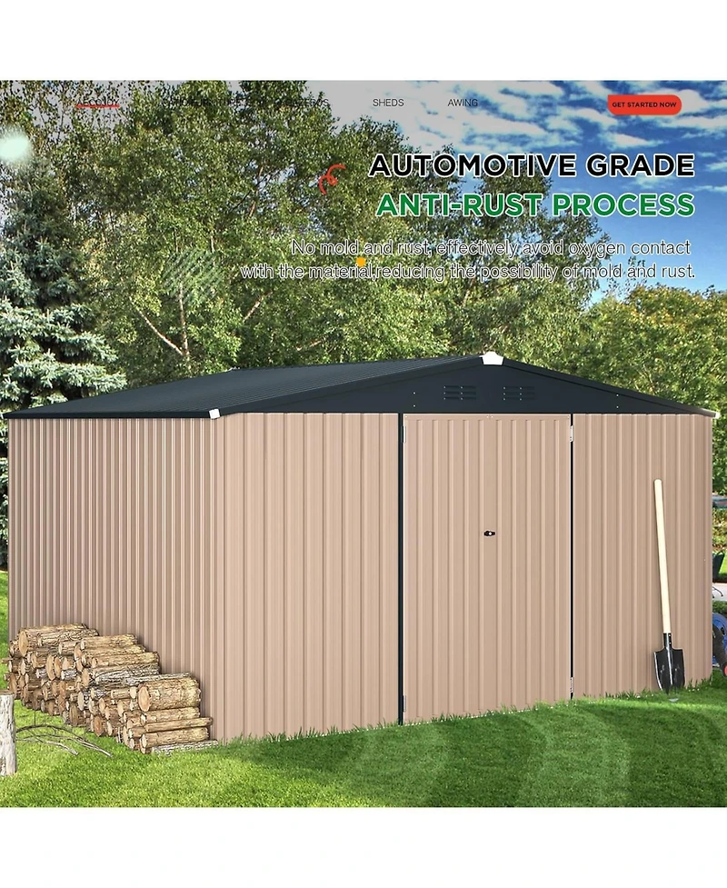 Aecojoy 12'x10' Outdoor Storage Shed
